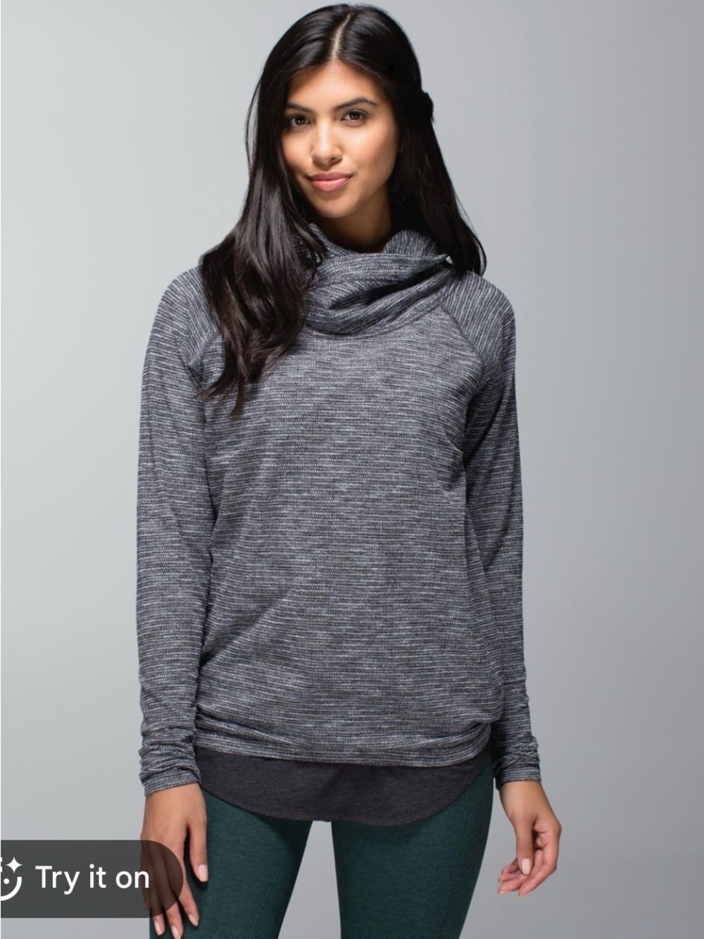 lululemon athletica Heathered Cowl-Neck Sweater